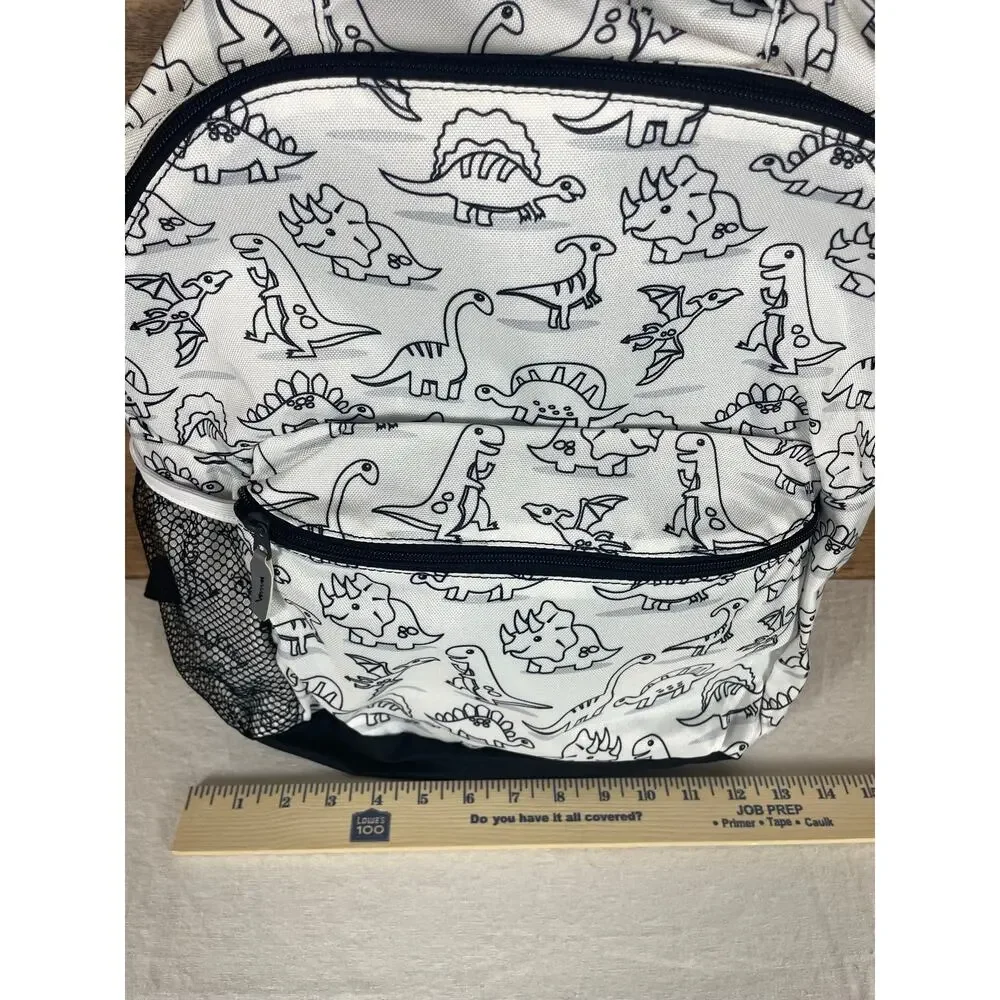 DIY Color Your Own Dinosaur Backpack Pencil Case Set Kids Costco School Bag 2pc
